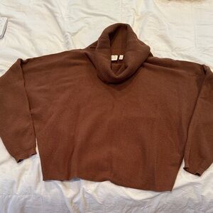 Cyrus Brown Oversized Cowl-Neck Sweater